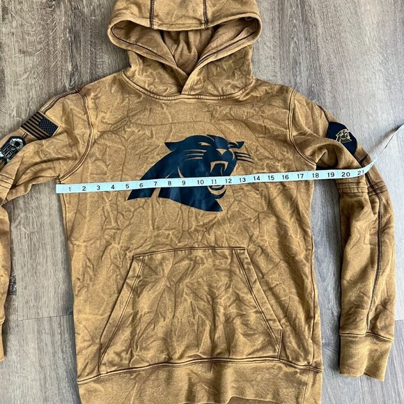 Nike NFL Carolina Panthers Salute to Service 2023 Sideline Brown Hoodie Sz M - Picture 6 of 8